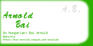 arnold bai business card